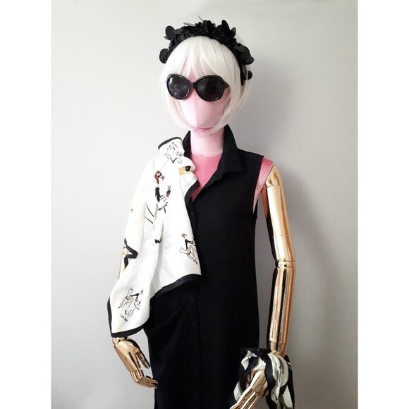 EUC Paraphrase black sheer longline button front blouse, 6 - Picture 3 of 6